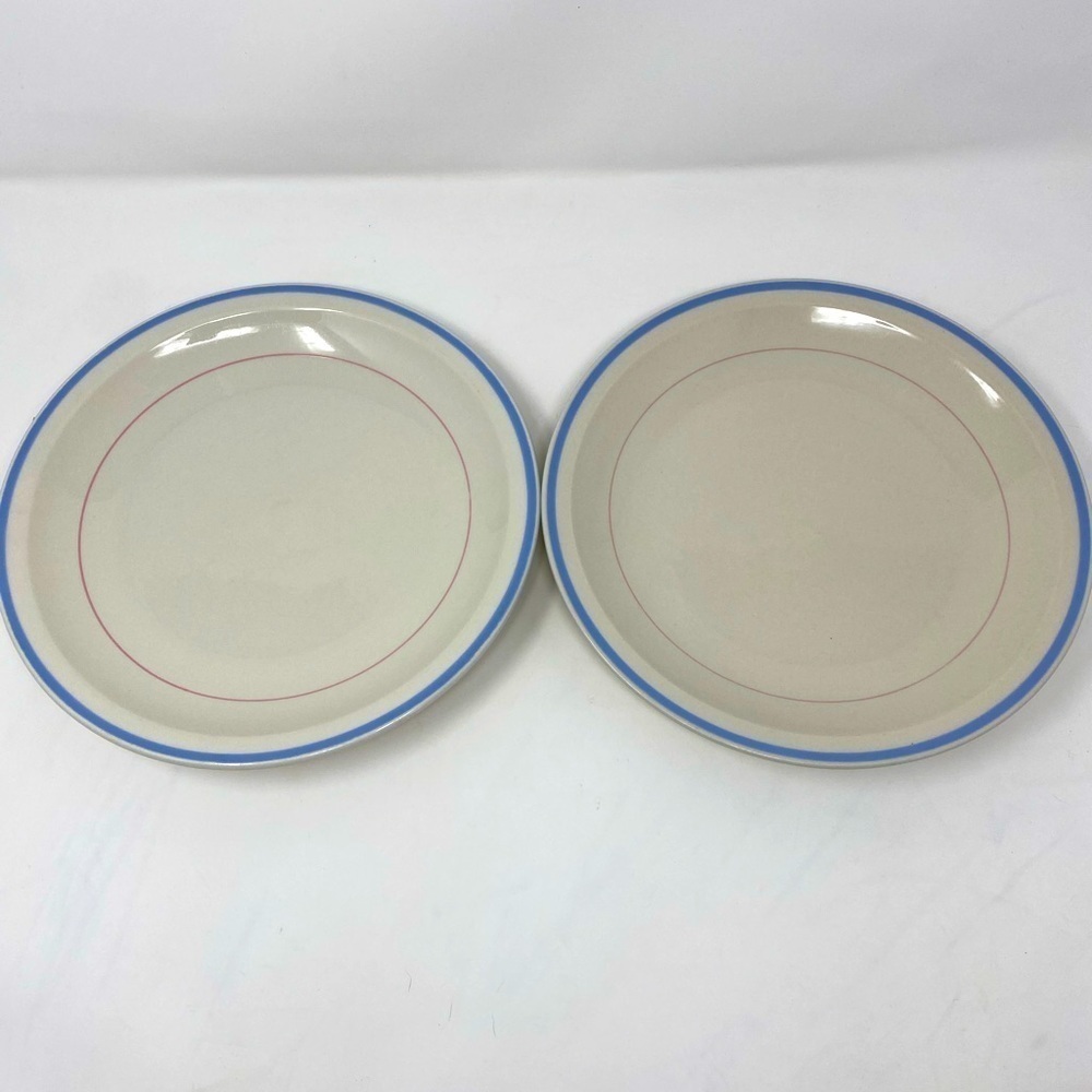 Set of 2 Vintage Everstone Stoneware Plates